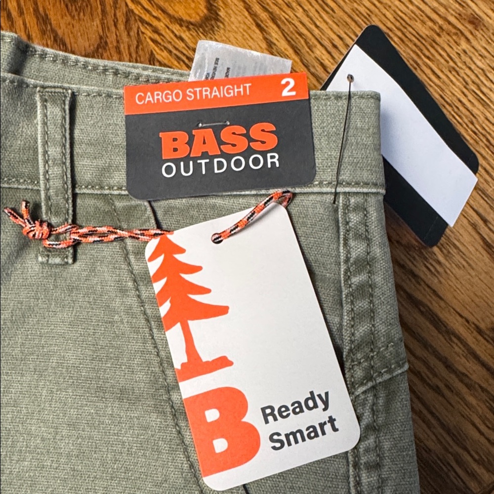 Bass outdoors NWT 2 durable Olive green Cargo high waist pants - Picture 5 of 10